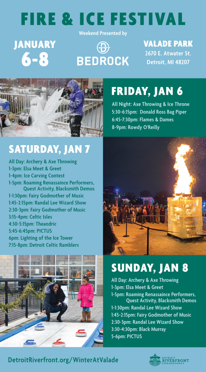 Fire and Ice Festival January 68 Detroit Riverfront Conservancy